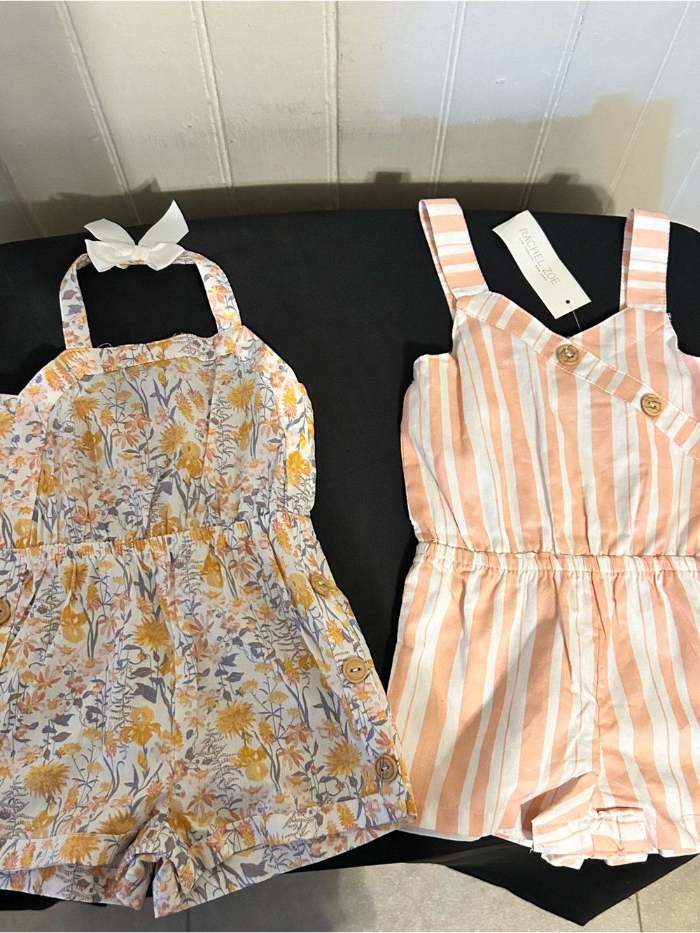 NWT Two Rachel Zoe Rompers/12 Months/Floral & Striped